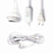 Câble de raccordement tissu textile 4m pour luminaire suspendu avec interrupteur intermédiaire et fiche Douille E27 Blanc