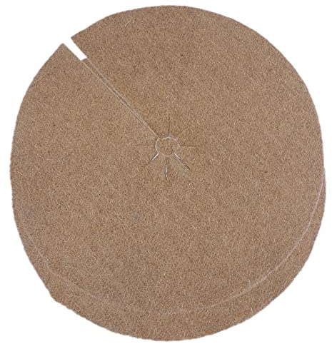 Novatool 2X Kokos-Scheibe Ø 45cm Mulchscheibe mit Loch Topfabdeckung Ganzjähriger Winterschutz für Topfpflanzen Winter Pflanze Frostschutz Kälteschutz für Bäume
