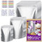 Mylar Bags for Food Storage 5 Gallon 17x28, 1 Gallon 10x14, 1 Quart 6x8, 8.6Mil, Mylar Bags with Oxygen Absorbers 23000cc + Labels Heat Sealable Resealable Ziplock for Long Term Storage (50 pcs)