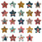 Oblique Unique® 24 Adventskalender Stern Sticker mit Zahlen Aufkleber für Weihnachten Advent Kinder Motive zum Basteln Verzieren Dekorieren