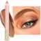Oulac Lidschatten Stift Wasserdicht|Hochpigmentierter Lidschatten|Langanhaltend und Glatt|Schimmerndes Finish|Make-up Für Faltenfreie Augen|Vegan | Bronze 3.8g (02)