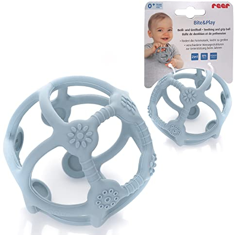 reer Bite&Play Beiß- und Greifball fürs Baby, Beißring und Spielzeug fürs Kleinkind, tolles Geschenk
