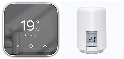 Hive Mini Thermostats for Heating - Energy Saving Thermostat & UK7004240 Smart Heating Thermostatic Radiator Valve (TRV) with Smartphone Compatibility, White