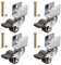 4 Pcs Kleine Möbelrollen 25mm Lenkrollen mit Bremse U-Typ Halterung Möbelrollen Lautlos Abrollende Gummirollen Lenkrollen für Möbel Transportrollen Industrierolle mit Schrauben Innen und Außen (A)
