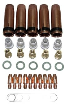 Verschleißteile Set MB 501/Typ 501 M8 0,8/1,0/1,2 Stromdüsen, Gasdüse, Düsenstock MIG/MAG…… (0,8mm Stromdüsen)