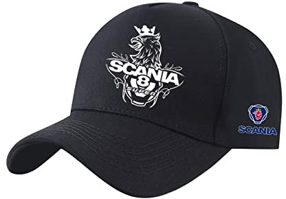 Floating Basecap Herren Baseball Cap SCA.nia Outdoor Sport Baseballmütze Baumwolle Basecap Verstellbar Sonnenhut-Black||54-60cm