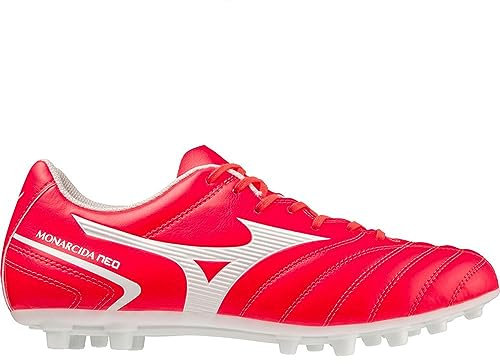 Mizuno Monarcida Neo II Select AG, Botas de fútbol Unisex Adulto, Fiery Coral 2 White, 45 EU
