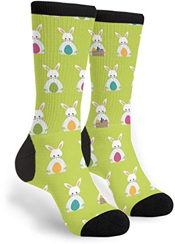 934 Unisex Freizeitsocken Schöner Osterhase Haussocken Geruchshemmend Sneaker Socken Haltbarkeit Für Yoga Wandern Laufen 40Cm