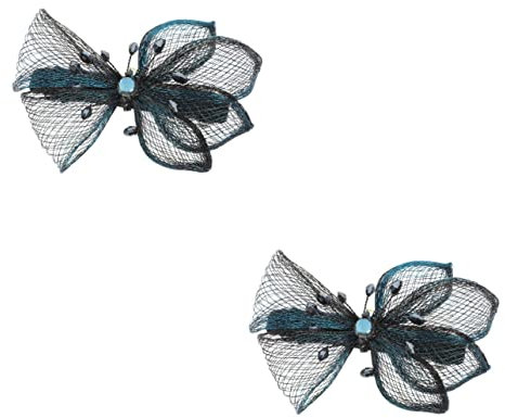 Beaupretty 2pcs Elegant Bridal Hair Clips Hair Clips for Women Spring Barrette Barrettes for Girls Girl Bows Ponytail Holders Bows for Wedding