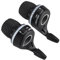 Microshift MTB Twist Levier de vitesse droit Shimano 6 vitesses Noir