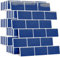 Yoillione Upgrade Dickere 3d Fliesenaufkleber Aufkleber für Bad Küche, Klebefliesen Vinyl Fliesen Selbstklebend Fliesenfolie, Weiß PVC Metro Fliesen Selbstklebend (10, Blau)