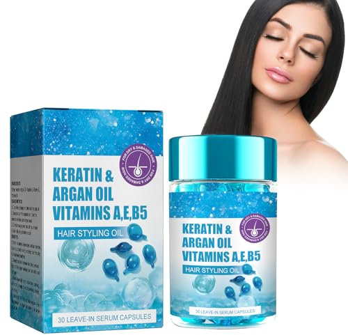 Capsule Per La Cura Dei Capelli, Capsule di Siero per il Trattamento dei Capelli 30 pz, Capsule di siero vitaminico per capelli per Donne e Uomini,Migliora la cura dei capelli secchi e crespi 1 (5)