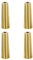 sourcing map Protège-Pieds de Meuble, Lot de 4 Embouts Ronds en Métal pour Pieds de Meuble, Idéal pour Canapé, Table, Chaise (4 Pouces, Ton Doré)