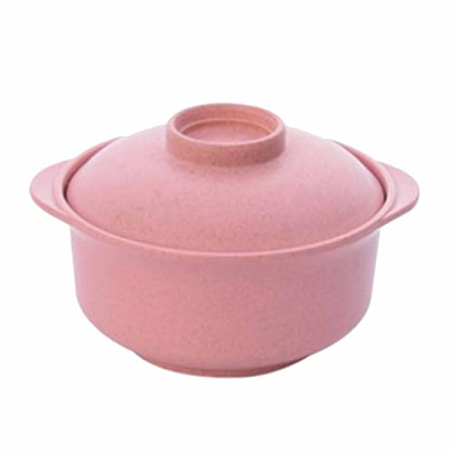 HERCHR Soup Bowls with Handles, 5.51x2.76in Microwave Soup Bowl with Lid, Multifunctional, Microwave Safe, Durable, Reusable
