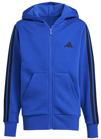 adidas Unisex Kinder Essentials Full Zip Hoodie, Royal Blue/Black, 13-14 Years
