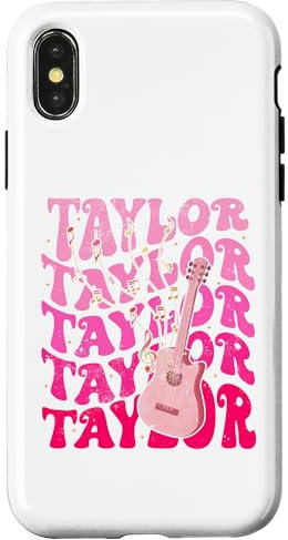 iPhone X/XS Retro TAYLOR First Name Personalized Guitar Birthday Case