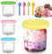XSYKJGS Juego de 4 recipientes caseros para máquina de hielo Ninja Creami - Tubs Accesorios para NC301 NC300 NC299AMZ Serie NC301, NC299AMZ, sin BPA, apto para lavavajillas, a prueba de fugas