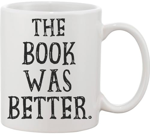 Functon+ The Book was Better - Taza de cerámica, color blanco