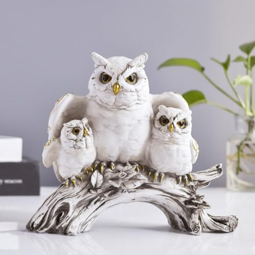 ODMYZG Eulenfiguren,Eulendekoration,kleine Dekorationsartikel,Möbeldekoration,Skulptur für Zuhause,Büro,Tischplatte.Geschenke für Eulenliebhaber.