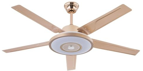 Ventilatore da soffitto da 52 pollici con luce Ceiling Fan con ventilatore a soffitto leggero con illuminazione da soffitto con ventilatore illuminazione a LED, telecomando, design moderno, risparmio