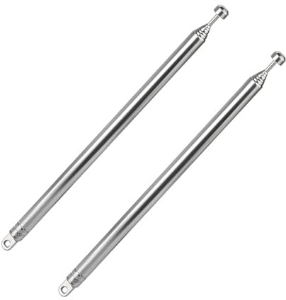 JCUGSBS 2 Pezzi 7-Sezione Antenna Radio FM Telescopica, Antenna Telescopica Portatile FM, Sostituzione Antenna Telescopica, per TV Ricezione Stereo DAB FM/AM Stereo