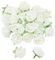 PATIKIL Mini Rose Artificial Flowers Bulk 1.2 Inch, 50 Pcs Silk Cloth Small Fake Flower Heads for Wedding Crafts Home Decor Decoration Party, White