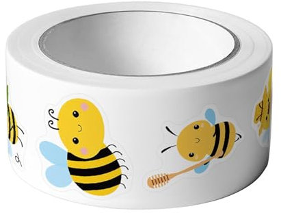 Honigbienen-Aufkleber-Rolle – Tieraufkleber für Kinder, Tieraufkleber für Kinder, ästhetische Aufkleber für Kinder, Laptop-Aufkleber, Wasserflaschen-Dekoration
