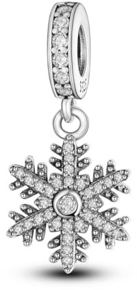 Hapour 925 Sterling Silber Weihnachts-Charms für Armbänder Halsketten, Schneeflocken Weihnachtsmann Charm-Anhänger Perlen Schmuck Geschenk für Frauen Familie Freunde