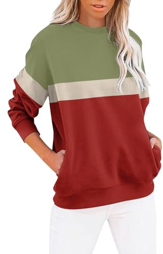 Generisch Hoodie Damen Winter Langarm Rundhals Leichter Kapuzenpullover Herbst Casual Pullover Hoody Pulli Beige Damen Pullover Damen Lila Flieder Pullover Damen Ohne Kapuze