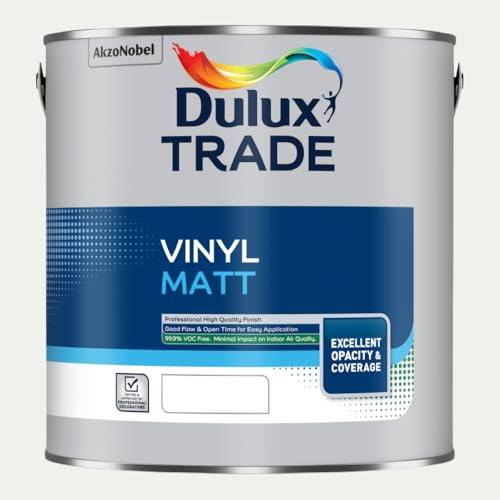 DULUX TRADE VINYL MATT WHITE COTTON 2.5L