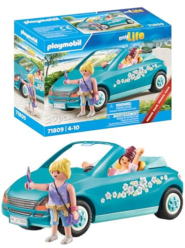 PLAYMOBIL | My Life | Aventure en Cabriolet | Voiture Jouet pour Enfants dès 4 Ans | Véhicule avec Figurines & Accessoires | Jouet éducatif | 71809