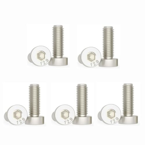 Treer 10-Pcs M10 Hexagon socket screws 12.9 Class, 10mm Socket Head Cap Screws DIN912 (M10x16mm)