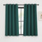 KGORGE Vorhang Dunkelgrün Gardinen Kurz Verdunklungsvorhänge mit Ösen Fenster Vorhänge 145 x 140 cm(HxB) Gardine Küchenfenster Modern Thermovorhang Hitzeschutz Scheibengardine