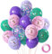 Palloncini Compleanno 5 Anni, 12 Pollici Palloncini Rosa Viola per Compleanno Festa, 15 Pezzi Happy Birthday Decorazioni Compleanno per Bambini Ragazzi Ragazze