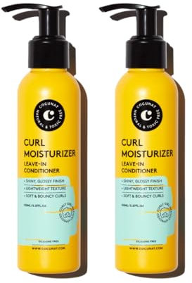 COCUNAT – 2er-Pack Curl Moisturizer Leave-in Entwirrt, definiert und spendet Feuchtigkeit – Flexibler, glänzender und weicher Lockenlook – Maximale Feuchtigkeit – Curly Methode – 150 ml