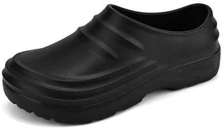 Zapatos Hombres Negro 44.5 Antideslizantes Zuecos de Cocina Zapatos de Trabajo Para Hombres 46, Negro , 38 EU