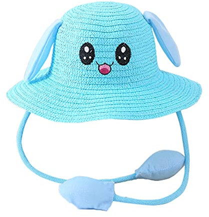 Generisch 2025 avec oreilles qui bougent - Été - Chapeau pour enfants - Air Rabbit - Bonnets pour bébé - Paille - Chapeaux et bonnets pour enfant - Taille, a, 54