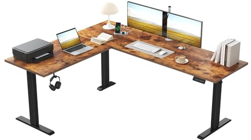Klicelor Eckschreibtisch höhenverstellbar elektrisch 150 x 125 cm