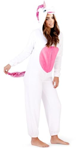 Loungeable Damen Jumpsuit Overall Tiere Gesichter Öhrchen 3D Kapuze