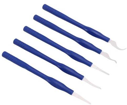 Bewinner 5 in 1 IC Chip Repair Tool, CPU Glue Remover Electronics Opening Pry Tools for Motherboard CPU Hard Drive with Stainless Steel Blades PVC Handles