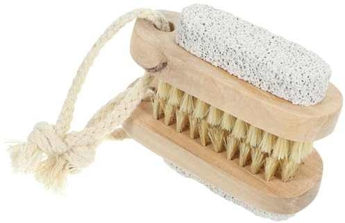 NUOBESTY Doppelseitiger Bimsstein Fußfeile Satz 9,5x4cm Peelingbürste für Füße und Nägel Körperpeeling Trocken und Nassanwendung Fußpflege Werkzeug