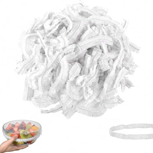 ZhuPu 150 Pcs Food Covers, Plate Bowl Plastic Elasti Food Covers Stretch, Universal Elastic Polyethylene Bowl Lid, Kitchenware, Suitable for Fruits/Vegetables/Meat/Food(Diameter ≤ 23 cm)