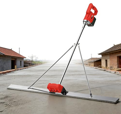 WDDBFL Elektrische Betonrüttelbohle mit 6000 U/min, Werkzeug zum Glätten und Nivellieren von Beton, Rüttelbohlen-Set für Böden, Pflasterflächen, Einfahrten und Lagerprojekte