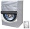 [Mr.You] Copri lavatrice, per lavatrici a carico frontale, impermeabile, colore argento, stile Flower Edge, Spesso e spazzolato, x-large