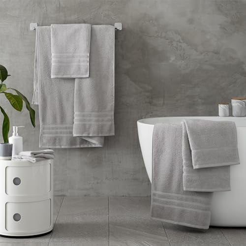 Catherine Lansfield Zero Twist 6 Piece Towel Bale Silver