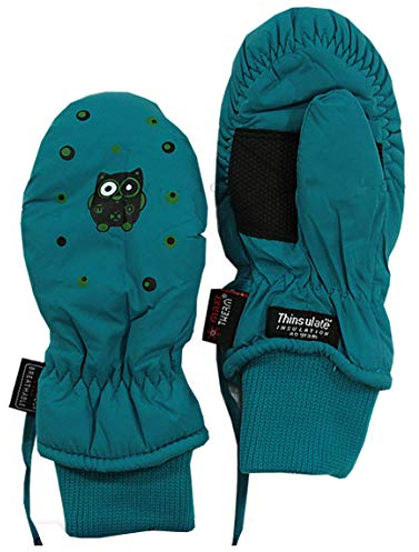 maximo Jungen Kinder-Thermo-Fausthandschuhe Eule nautic grün, Gr. 5 (5)