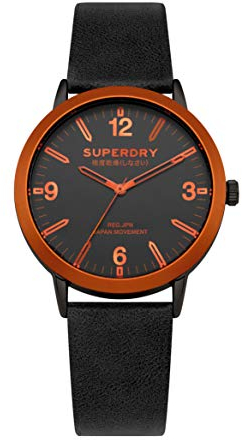 Superdry Herren Analog Quarz Uhr mit Leder Armband SYG259B