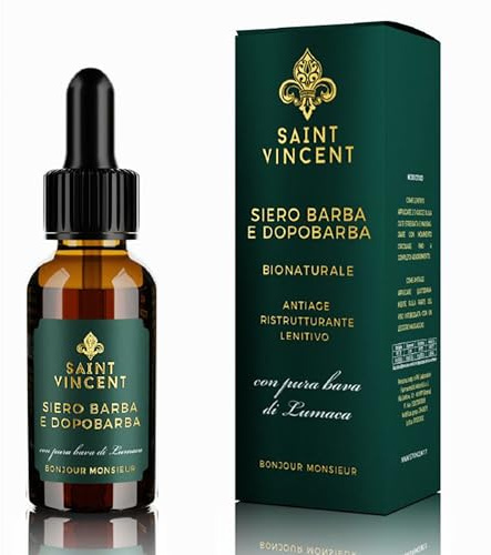LFA - Labor | Professionelle Aftershave für Herren, beruhigende Wirkung gegen Falten, lindert Reizungen und repariert die Epidermis, Serum mit Schneckenschleim, Aloe Vera und Hyaluronsäure (30 ml)
