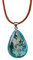 Halskette Damen Anhänger Kette 45 cm Schmuck für Frauen Frauen leuchtende getrocknete Blume Teardrop Anhänger Halskette Charm Kette Schmuck Lederkette Halskette Lederband-Kette (E, Freie Größe)