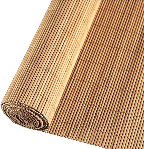 Bambusrollo Natürliche Raffrollo Rollläden,Bambusrollo Schnurzug,für Fenster und Türen Pavillon Pergola Balkon,60cm/80cm/100cm/120cm/145cm (Größe: Breite 100x Höhe 180cm)